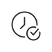 clock-check-mark-linear-style-600nw-2473043829
